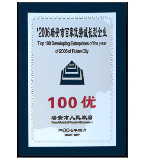 2006瑞安百家優勢成長企業